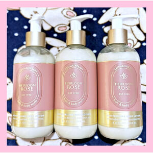 Bath & Body Works Heirloom Rose Aromatherapy Moisturizing Body Lotion x3